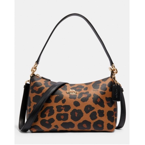 Coach Shoulder Bag With Leopard Print - Picture 14 of 16
